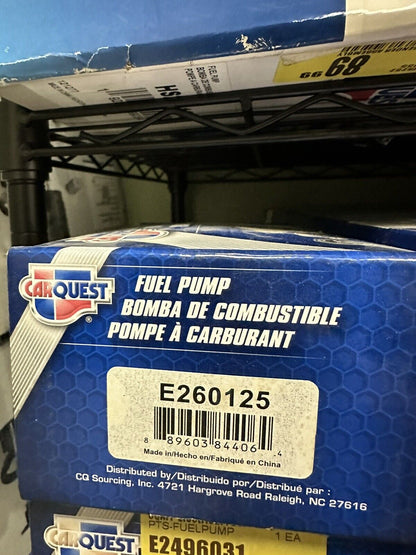 Carquest Premium Fuel Pump Includes Wiring HarnessPart # E260125