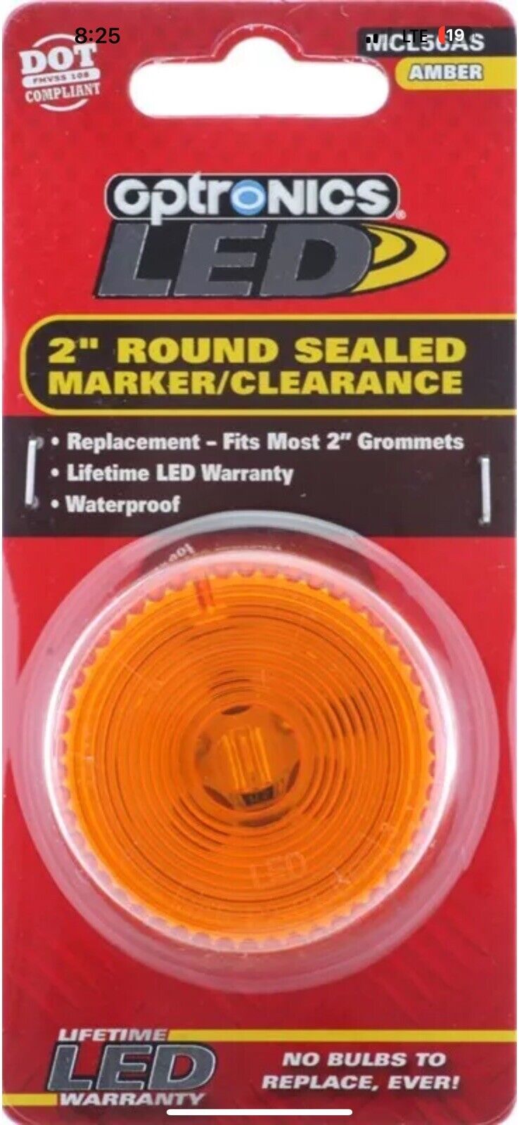 Optronics MCL56AS Marker/Clearance Light, Amber