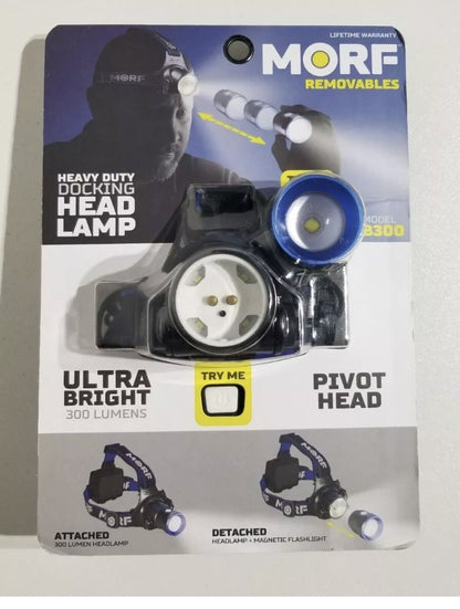 MORF Removables B300 Heavy Duty Docking Headlamp Police Security 98450 ☆New Morf