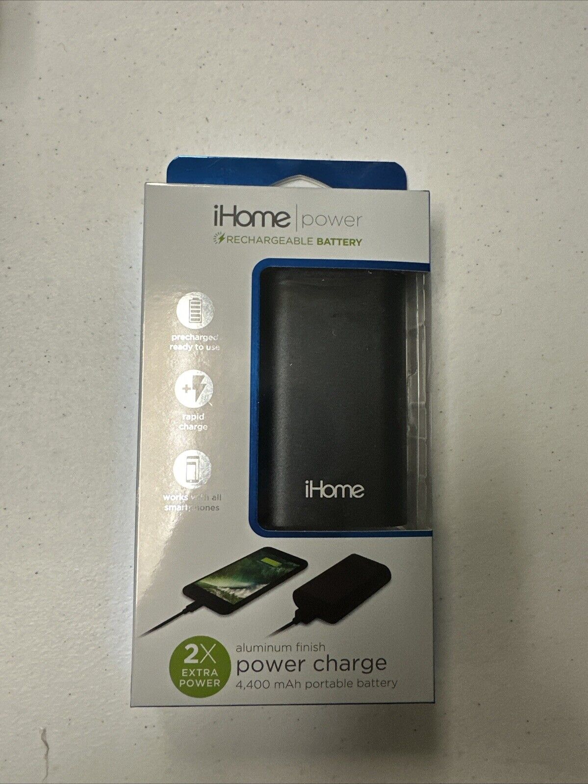 iHome Power Charge Slim 4400mAh Universal Battery, Black